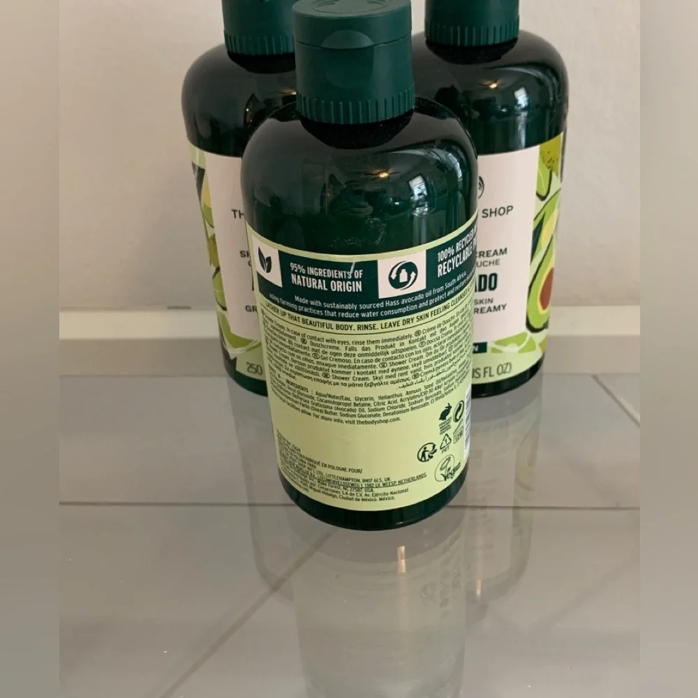 3X The Body Shop Avocado Shower Cream For Dry Skin 8.4 Ounces New Gel Full Sz - Picture 3 of 5